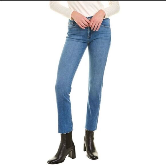 NEW Joe's Jeans Lara Mid-Rise Straight Ankle Jean Raw Hem Size 27 - Picture 1 of 6